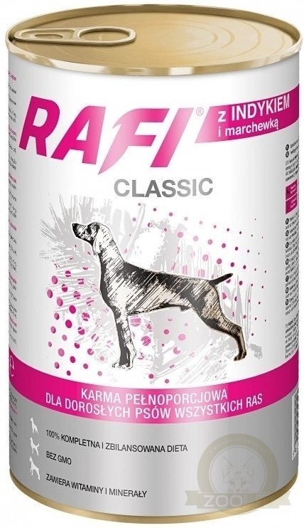 Dolina Noteci Rafi Classic Z Indykiem I Marchewką 1240g Dolina Noteci Rafi Classic Z Indykiem I Marchewką 1240g