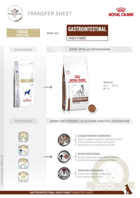 ROYAL CANIN Gastrointestinal High Fibre 7,5kg ROYAL CANIN Gastrointestinal High Fibre 7,5kg