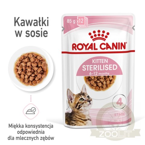 ROYAL CANIN Kitten Sterilised Sauce 12x85g ROYAL CANIN Kitten Sterilised Sauce 12x85g