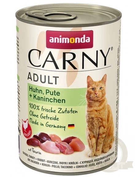 Animonda Cat Carny Adult Kurczak, Indyk I Królik 400g Animonda Cat Carny Adult Kurczak, Indyk I Królik 400g