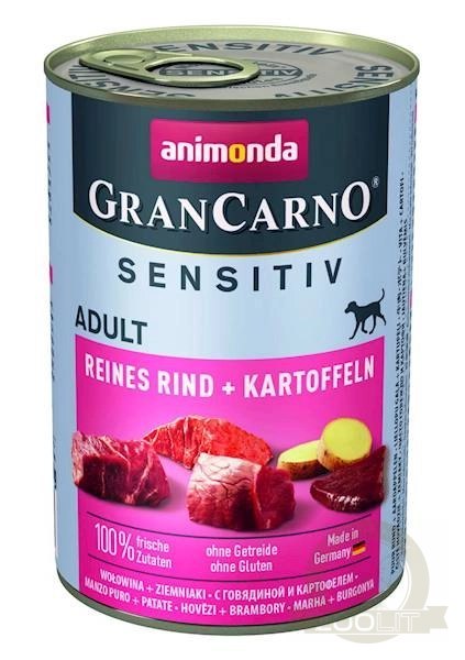 Animonda GranCarno Sensitiv Adult Dog Wołowina I Ziemniaki 400g Animonda GranCarno Sensitiv Adult Dog Wołowina I Ziemniaki 400g