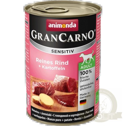 Animonda GranCarno Sensitiv Adult Dog Wołowina I Ziemniaki 400g Animonda GranCarno Sensitiv Adult Dog Wołowina I Ziemniaki 400g