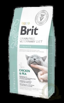 Brit Grain Free Veterinary Diet Cat Struvite Kurczak Z Groszkiem 5kg