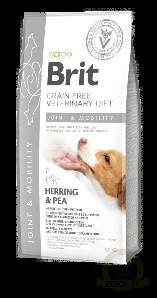 Brit Grain Free Veterinary Diet Dog Joint & Mobility Śledź Z Groszkiem 2kg Brit Grain Free Veterinary Diet Dog Joint & Mobility Śledź Z Groszkiem 2kg