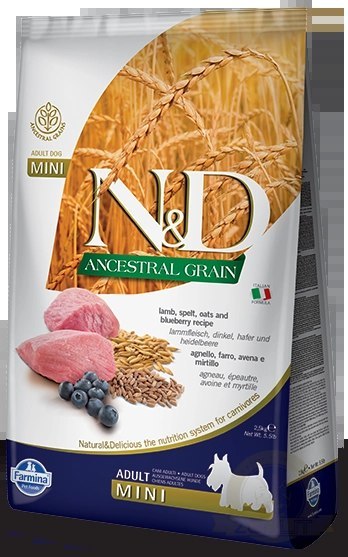 Farmina N&D Ancestral Grain Canine Adult Mini Lamb&Blueberry 7kg Farmina N&D Ancestral Grain Canine Adult Mini Lamb&Blueberry 7kg