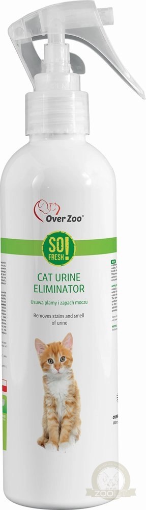 OVER ZOO So Fresh! Cat Urine Eliminator Usuwa Plamy I Zapach Moczu 250ml OVER ZOO So Fresh! Cat Urine Eliminator Usuwa Plamy I Zapach Moczu 250ml