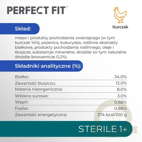 PERFECT FIT Sterile 1+ Z Kurczakiem 750g PERFECT FIT Sterile 1+ Z Kurczakiem 750g