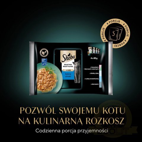 Sheba Saszetka Selection In Sauce Smaki Rybne 4x85g Sheba Saszetka Selection In Sauce Smaki Rybne 4x85g