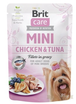 Brit Care Mini Pouch Filety W Sosie Z Kurczakiem I Tuńczykiem 85g