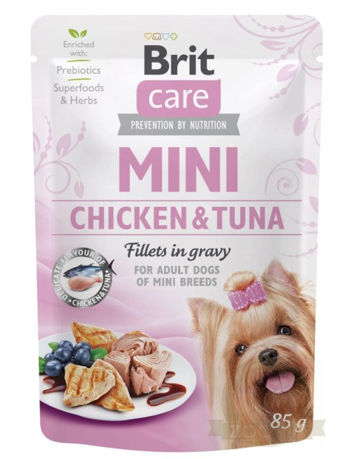 Brit Care Mini Pouch Filety W Sosie Z Kurczakiem I Tuńczykiem 85g Brit Care Mini Pouch Filety W Sosie Z Kurczakiem I Tuńczykiem 85g