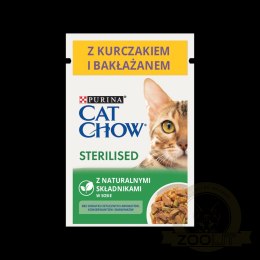 Purina Cat Chow Sterilised Karma Z Kurczakiem I Bakłażanem W Sosie 85g