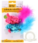 Dingo Zabawka dla kota - Kolorowe myszki 2szt różowa i niebieska