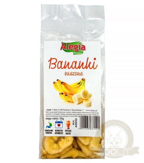 ALEGIA Przysmak Banany Suszone 50g ALEGIA Przysmak Banany Suszone 50g