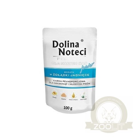 Dolina Noteci Premium Dla Psów Małych Ras Junior Bogata W Żołądki Jagnięce 100g