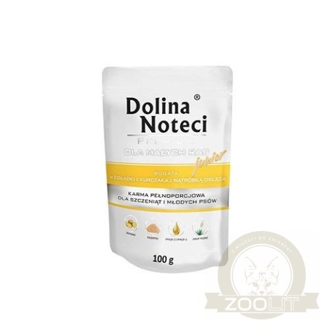 Dolina Noteci Premium Dla Psów Małych Ras Junior Bogata W Żołądki Z Kurczaka Z Wątróbką Cielęcą 100g Dolina Noteci Premium Dla Psów Małych Ras Junior Bogata W Żołądki Z Kurczaka Z Wątróbką Cielęcą 100g