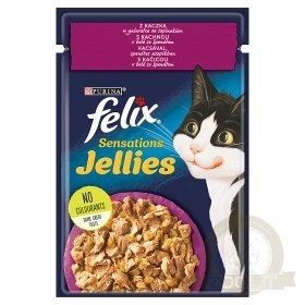 Felix Sensations Jellies Kaczka Z Szpinakiem W Galaretce 85g