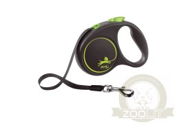 Flexi Smycz Black Design L Taśma 5m Do 50kg Zielona