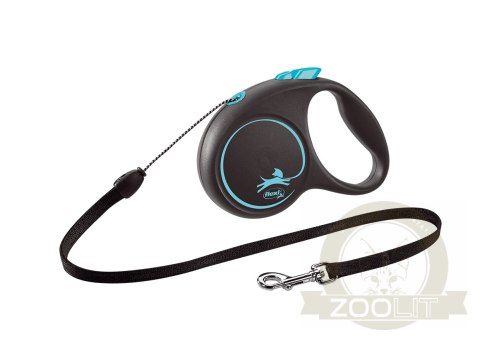 Flexi Smycz Black Design S Linka 5m Do 12kg Niebieska Flexi Smycz Black Design S Linka 5m Do 12kg Niebieska