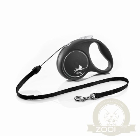 Flexi Smycz Oryginalna Black Design M Linka 5m Do 20kg Czarna