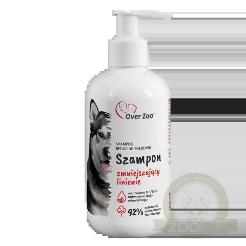 OVER ZOO Szampon Zmniejszający Lnienie Dla Psa 250ml OVER ZOO Szampon Zmniejszający Lnienie Dla Psa 250ml