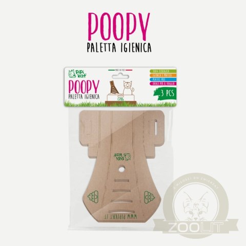 Pipikat Kartonowa Łopatka Do Żwirku Poppy 3szt Pipikat Kartonowa Łopatka Do Żwirku Poppy 3szt