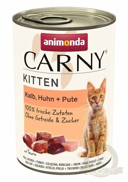 Animonda Cat Carny Kitten Wołowina, Cielęcina I Kurczak 400g Animonda Cat Carny Kitten Wołowina, Cielęcina I Kurczak 400g