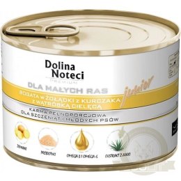 Dolina Noteci Premium Dla Psów Małych Ras Junior Bogata W Żołądki Z Kurczaka I Wątróbkę Cielęcą 185g