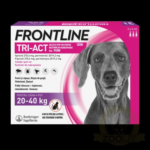 FRONTLINE Tri-Act Dla Psów 3x4ml FRONTLINE Tri-Act Dla Psów 3x4ml