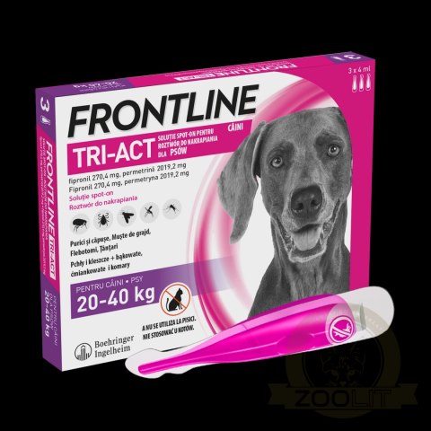 FRONTLINE Tri-Act Dla Psów 3x4ml FRONTLINE Tri-Act Dla Psów 3x4ml