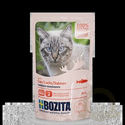 BOZITA Kawałki W Sosie Z Łososiem 85g BOZITA Kawałki W Sosie Z Łososiem 85g