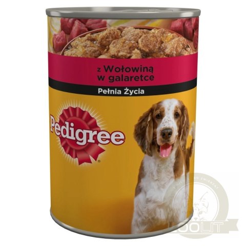 Pedigree Mokra Karma Dla Dorosłych Psów Z Wołowiną W Galarecie Puszka 400g Pedigree Mokra Karma Dla Dorosłych Psów Z Wołowiną W Galarecie Puszka 400g