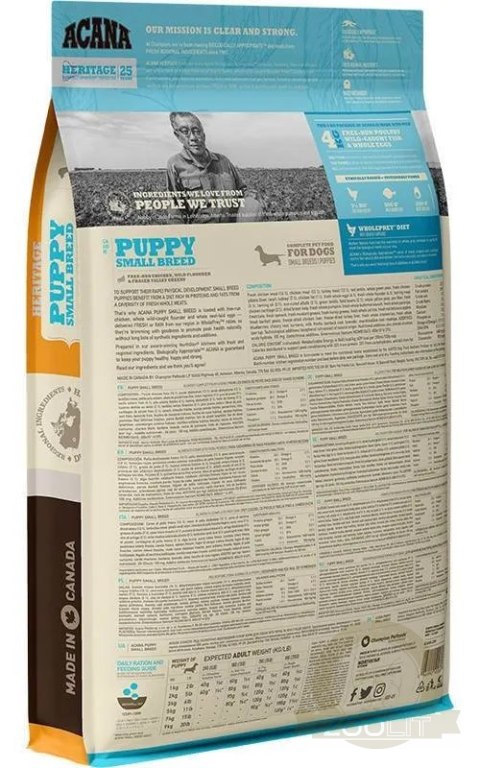 Acana Heritage Puppy Small Breed 6kg Acana Heritage Puppy Small Breed 6kg