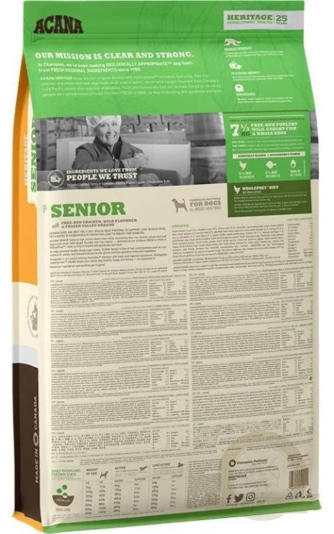 Acana Heritage Senior Dog 11,4kg Acana Heritage Senior Dog 11,4kg