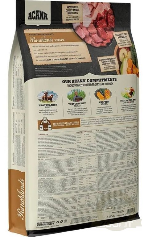 Acana Regionals Ranchlands Dog 6kg Acana Regionals Ranchlands Dog 6kg