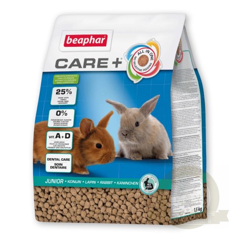 BEAPHAR Care+ Rabbit Junior Karma Super Premium Dla Młodych Królików 1,5kg