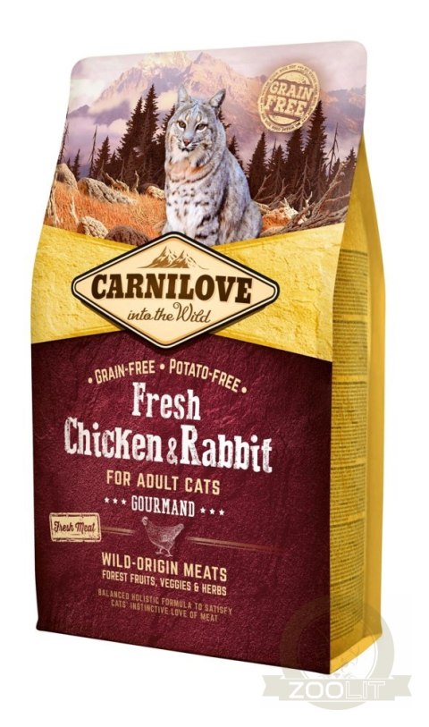 Carnilove Cat Fresh Chicken Rabbit Gourmand For Adult 6kg Carnilove Cat Fresh Chicken Rabbit Gourmand For Adult 6kg