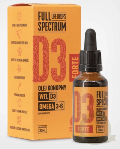 Cosma Cannabis Full Spectrum Olej Konopny Witamina D3 Forte Dla Ludzi 30ml Cosma Cannabis Full Spectrum Olej Konopny Witamina D3 Forte Dla Ludzi 30ml