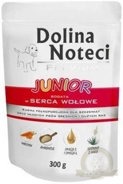 Dolina Noteci Premium Junior Bogata W Serca Wołowe 300g