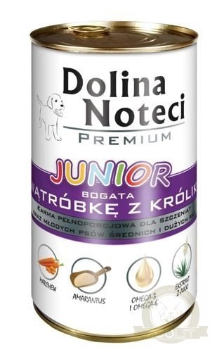 Dolina Noteci Premium Junior Bogata W Wątróbkę Z Królika 400g Dolina Noteci Premium Junior Bogata W Wątróbkę Z Królika 400g