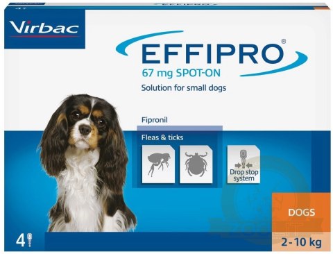 EFFIPRO Spot-On pies S 2-10 kg (pipeta 4 x 0,67ml) EFFIPRO Spot-On pies S 2-10 kg (pipeta 4 x 0,67ml)