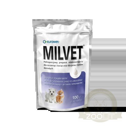 Eurowet Milvet Mleko Zastępcze Dla Szczeniąt I Kociąt 100g Eurowet Milvet Mleko Zastępcze Dla Szczeniąt I Kociąt 100g