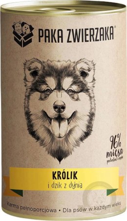 Paka Zwierzaka Królik I Dzik Z Dynią 400g