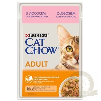 Purina Cat Chow Adult Łosoś I Zielona Fasolka 85g Purina Cat Chow Adult Łosoś I Zielona Fasolka 85g