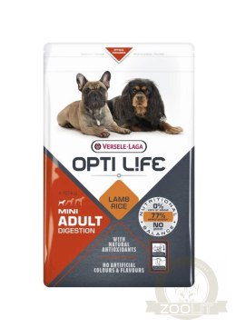 Versele-Laga Opti Life Adult Digestion Mini Z Jagnięcina I Ryżem 2,5kg