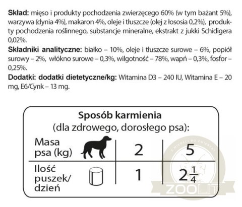 Dolina Noteci Premium Dla Psów Małych Ras Z Bażantem, Dynią I Makaronem 100g Dolina Noteci Premium Dla Psów Małych Ras Z Bażantem, Dynią I Makaronem 100g