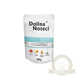Dolina Noteci Premium Dla Psów Małych Ras Z Cielęciną, Pomidorami I Makaronem 100g