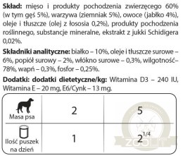 Dolina Noteci Premium Dla Psów Małych Ras Z Gęsią, Ziemniakami I Jabłkiem 100g