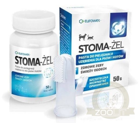 Eurowet Stoma Żel + Szczoteczka Do Zębów 50g Eurowet Stoma Żel + Szczoteczka Do Zębów 50g
