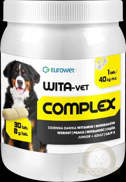 Eurowet Wita-Vet Junior+Adult Ca/P 2 30tab Eurowet Wita-Vet Junior+Adult Ca/P 2 30tab