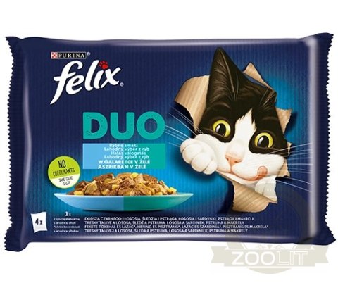 Felix Duo Rybne Smaki W Galaretce 4x85g Felix Duo Rybne Smaki W Galaretce 4x85g